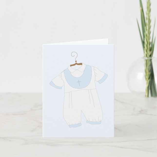 Christening Gown Baptism Greeting Cards Kort (Framsida)