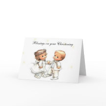 CHRISTENING GREETING CARD