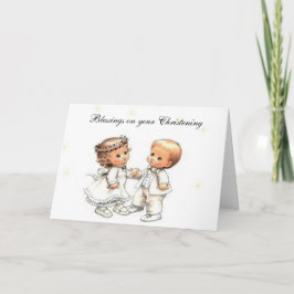 CHRISTENING GREETING CARD KORT