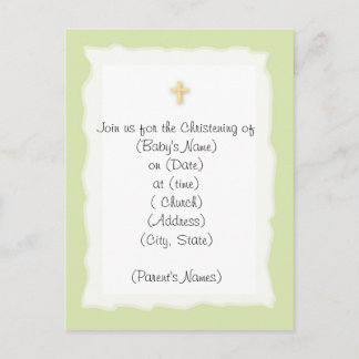 Christening-inbjudan Inbjudan Vykort