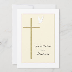 Christening Inbjudan Template Kor och Dove