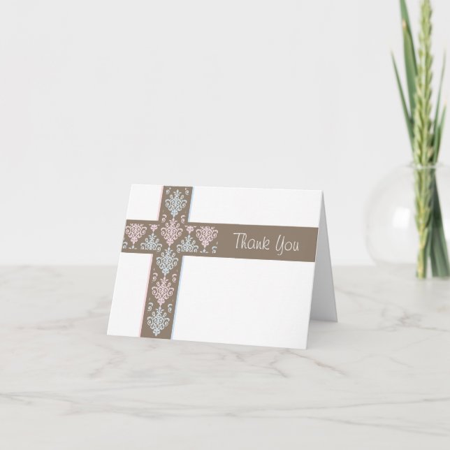 Christening - tackkort | TWILLINGAR (Framsida)