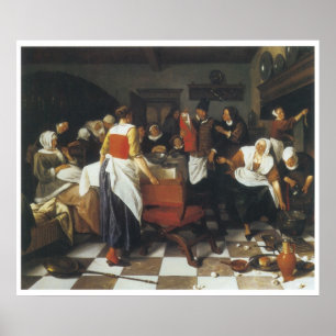 Christeningfestmåltiden, 1664 Jan Steen Poster