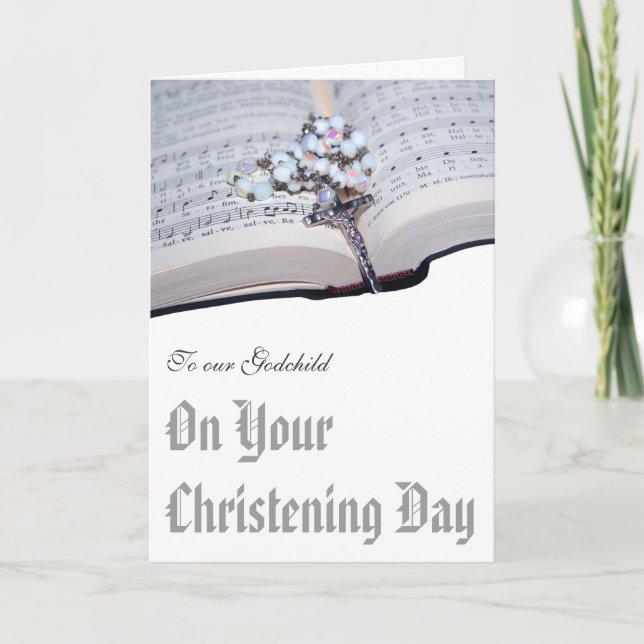 Christeningkort från Godparents till gudbarnet Kort (Framsida)