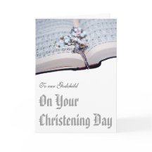 Christeningkort från Godparents till gudbarnet