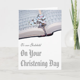 Christeningkort från Godparents till gudbarnet Kort