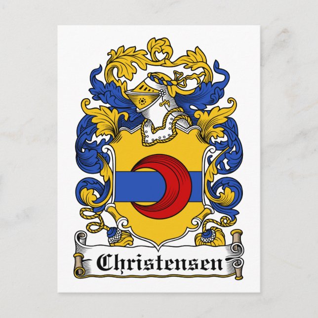 Christensen Family Crest Vykort (Framsida)