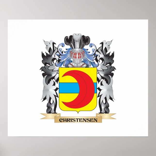 Christensen Jackar om Arm - Family Crest Poster (Framsidan)