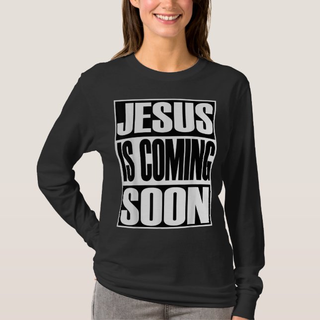 Christerest Jesus kommer igen från Christian Gift T Shirt (Framsida)