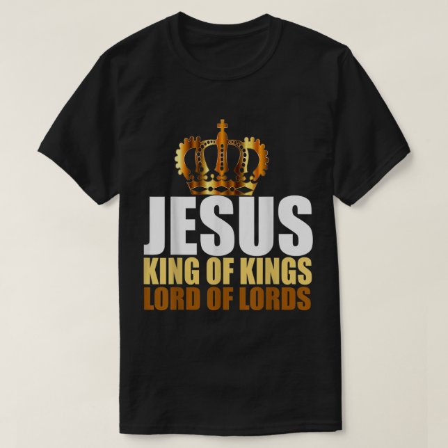 Christerest Jesus Kung från Kung Lord of Lords Chr T Shirt (Design framsida)