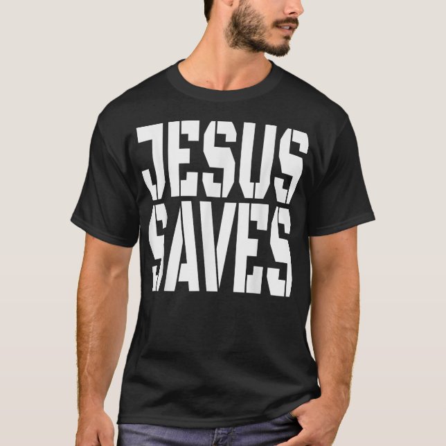 Christerest Jesus Saves Christian Evangelism Gift  T Shirt (Framsida)