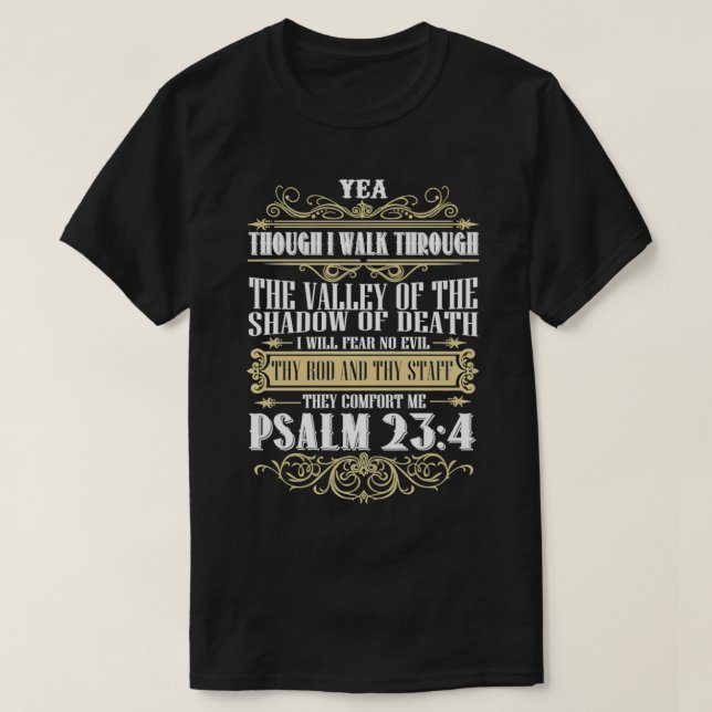 Christerest Psalm 23 Herren är min Shepherd Chris T Shirt (Design framsida)