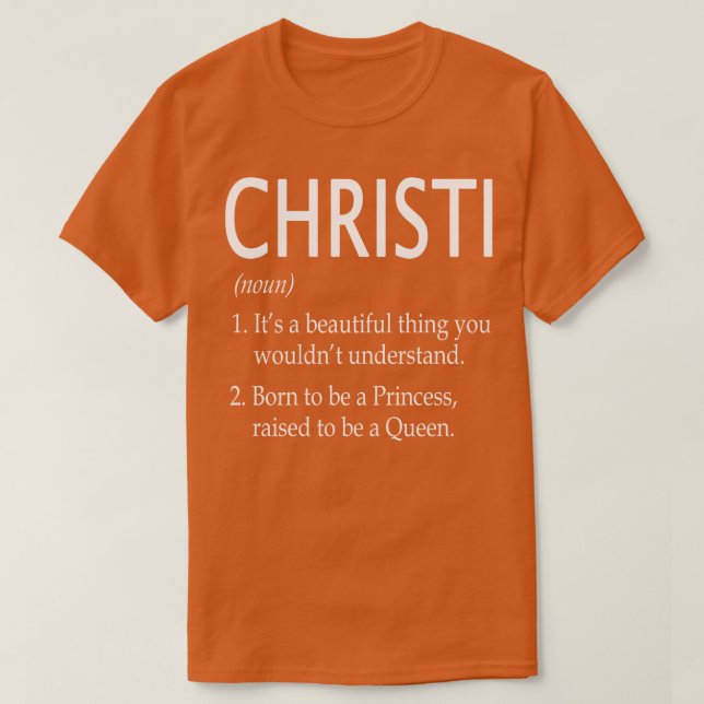 Christi Namn Gift 69 T Shirt (Design framsida)