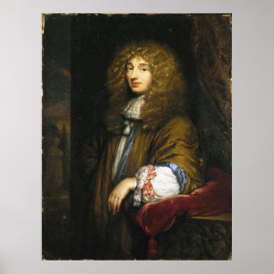 Christiaan Huygens Porträtt av Bernard Vaillant Poster