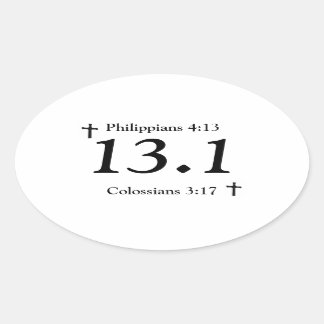 Christian 13.1 Sticker Ovalt Klistermärke