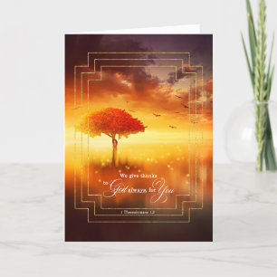 Christian 1 Thessalonians Sunset Vatten Tack Kort