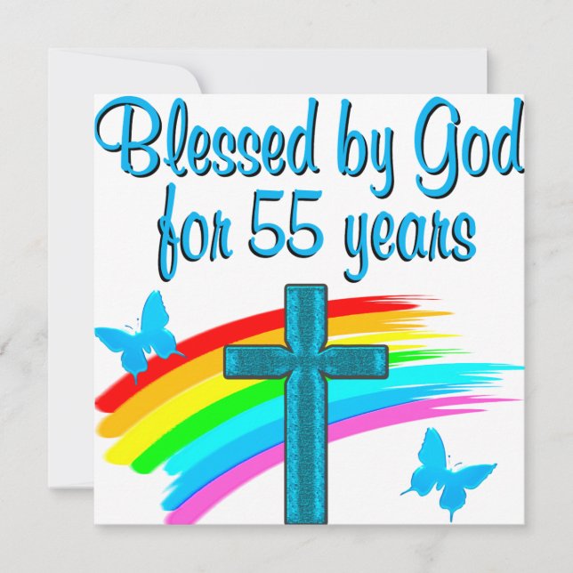 CHRISTIAN 55:E BIRTHDAY KORT (Framsida)
