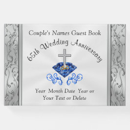 Christian 65e Bröllop-årsdagen Guest Bok