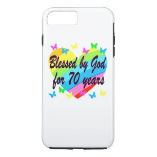 CHRISTIAN 70:E BIRTHDAY HEART DESIGN