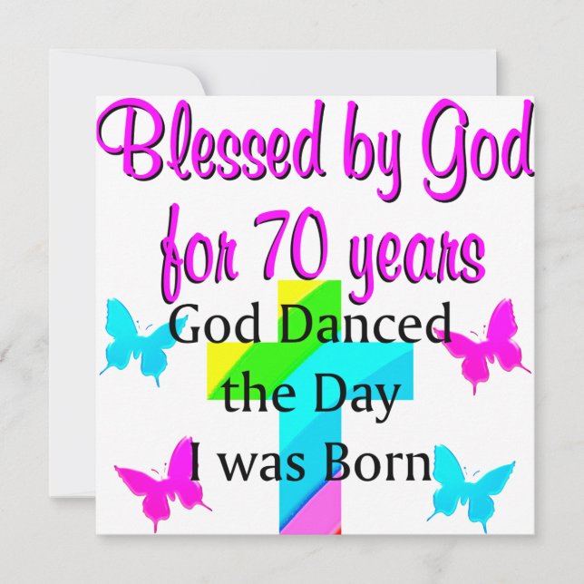 CHRISTIAN 70:E BIRTHDAY KORT (Framsida)