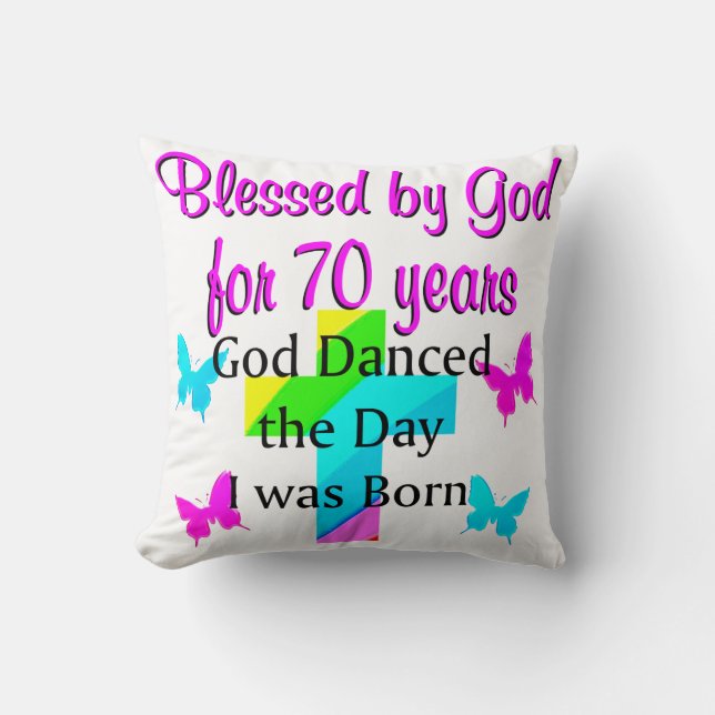 CHRISTIAN 70:E BIRTHDAY KUDDE (Framsida)