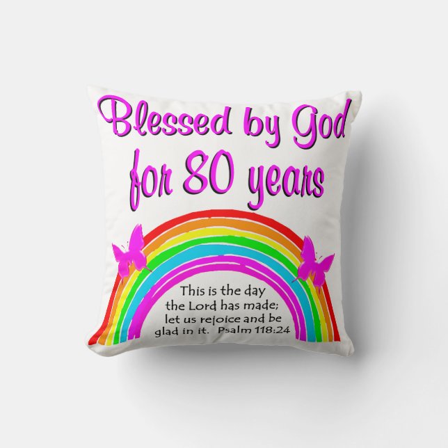 CHRISTIAN 80:E BIRTHDAY KUDDE (Framsida)