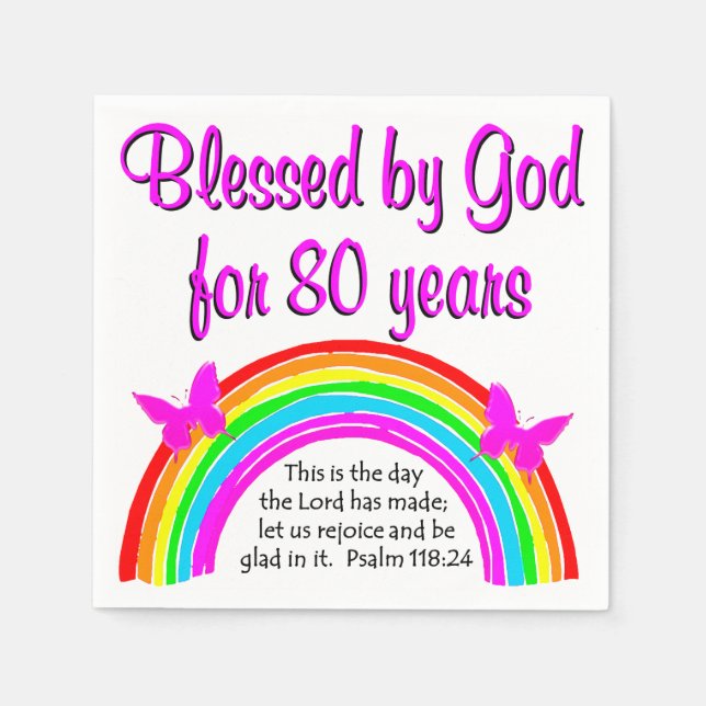 CHRISTIAN 80:E BIRTHDAY PAPPERSSERVETT (Framsidan)