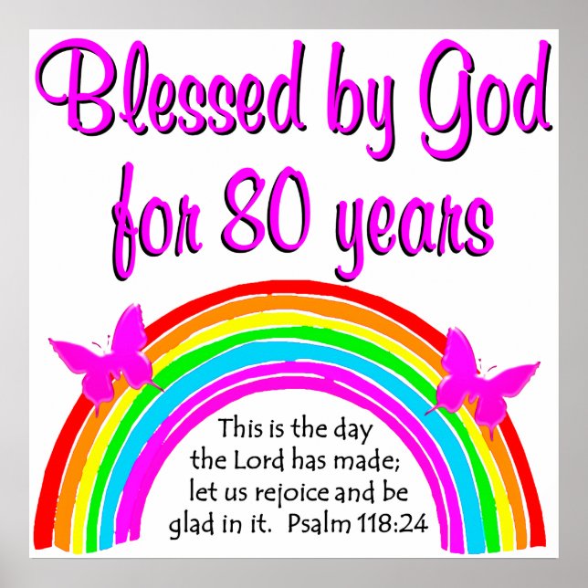 CHRISTIAN 80:E BIRTHDAY POSTER (Framsidan)