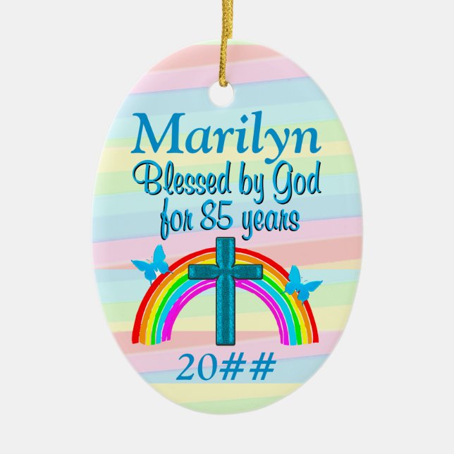 CHRISTIAN 85 BIRTHDAY PERSONLIG ORNAMENT (Framsidan)