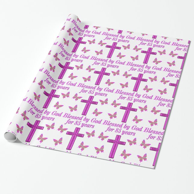 CHRISTIAN 85 BIRTHDAY ROSA KOR DESIGN PRESENTPAPPER (Utrullad)