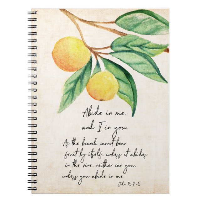 Christian Abide Fruitful Oranges Anteckningsbok (Framsidan)