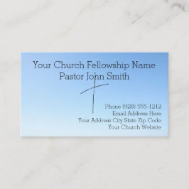 Christian Abstrakt Kor kyrkan Blå himmel Visitkort