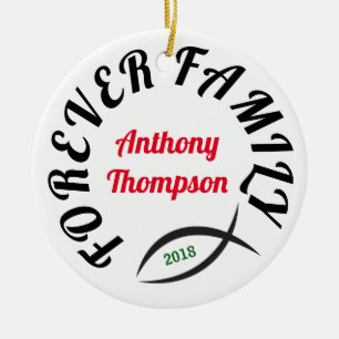 Christian Adoption Gift för Forever Family Julgransprydnad Keramik