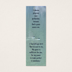 Christian Affirmation Quote & Scripture BookMark Litet Visitkort