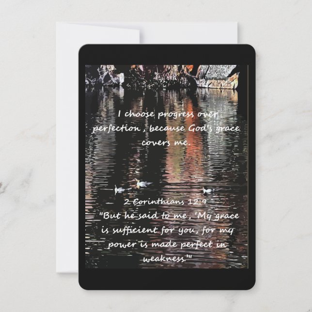 Christian AffirmQuote & motsvarande bibel Anteckningskort (Framsida)