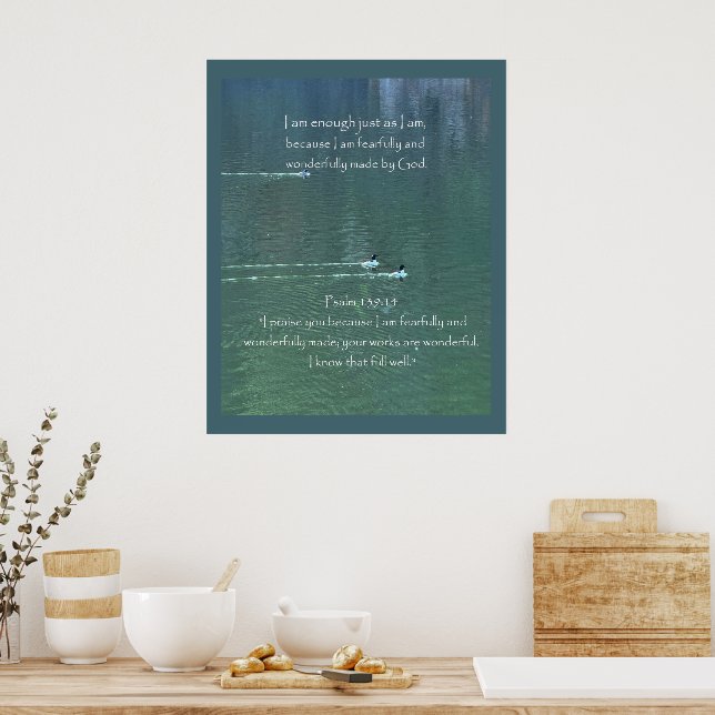Christian AffirmQuote & motsvarande bibel Poster (Kök)