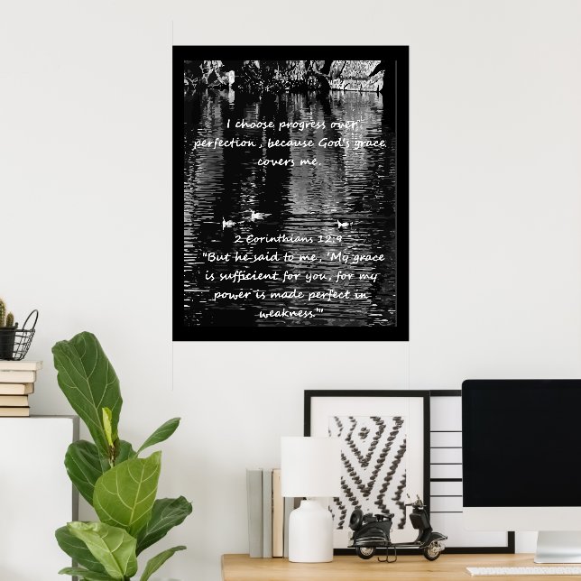 Christian AffirmQuote & motsvarande bibel Poster (Hemmakontoret)