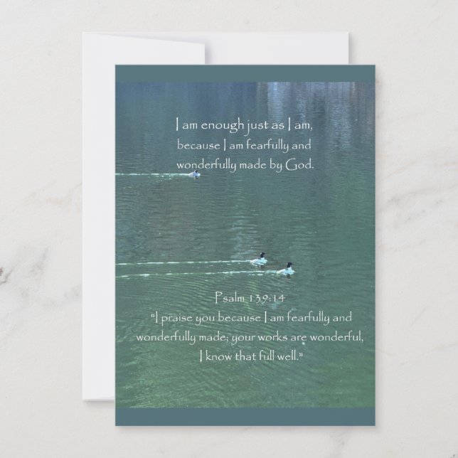 Christian AffirmQuote & motsvarande bibel Tack Kort (Framsida)