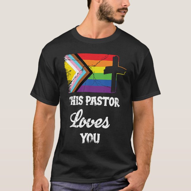 Christian Ally Inclusive Pride Clergy This Pastor  T Shirt (Framsida)