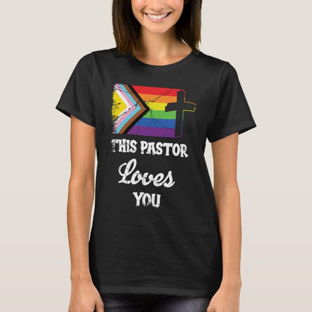 Christian Ally Inclusive Pride Clergy This Pastor  T Shirt (Framsida)