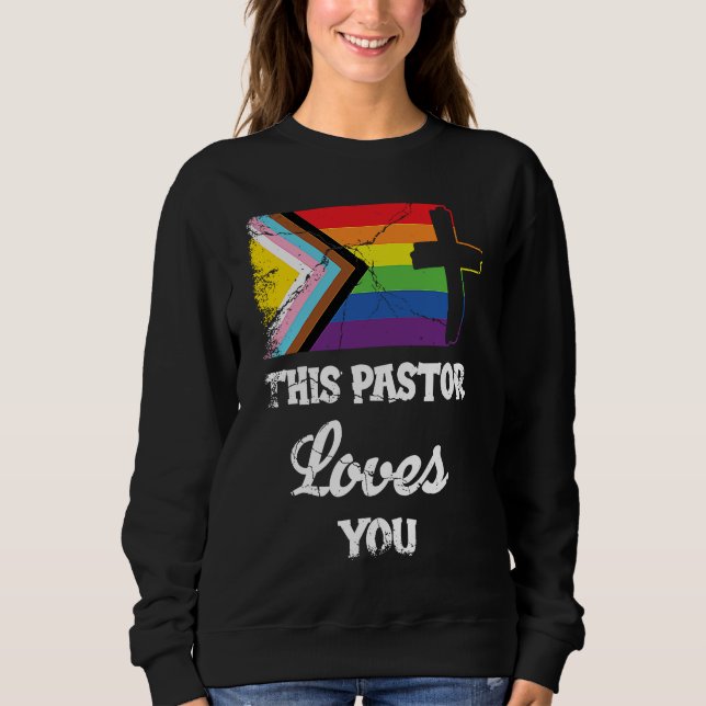 Christian Ally Inclusive Pride Clergy This Pastor  T Shirt (Framsida)
