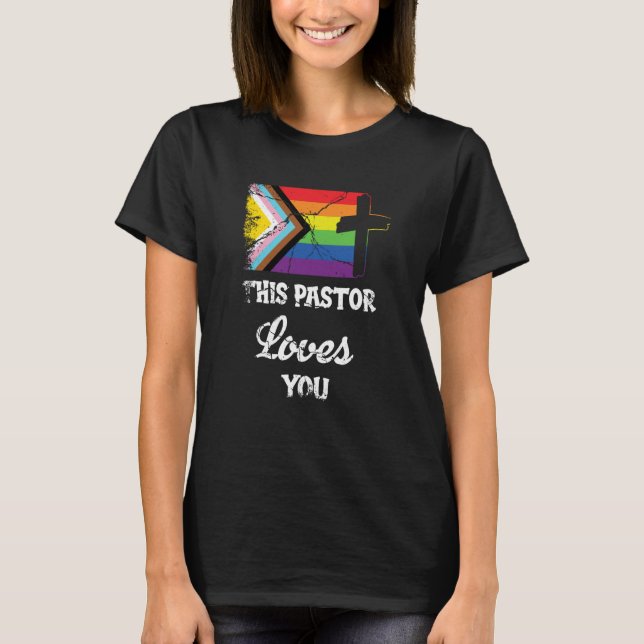 Christian Ally Inclusive Pride Clergy This Pastor  T Shirt (Framsida)