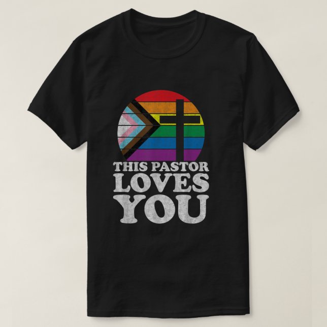 Christian Ally Inklusive Pride Clergy this Pastor T Shirt (Design framsida)