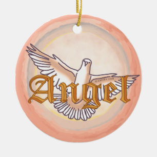 Christian ängduva julgransprydnad keramik