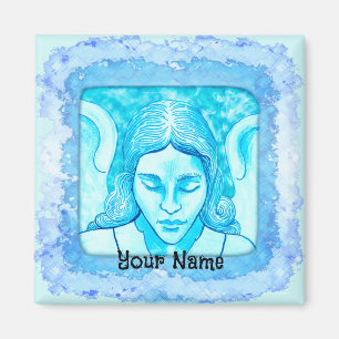 Christian Angel Head Sketch Magnet