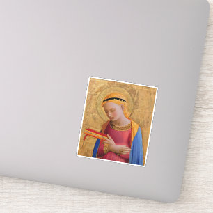 Christian Angel Holding Bok Golden Gult Klistermärken
