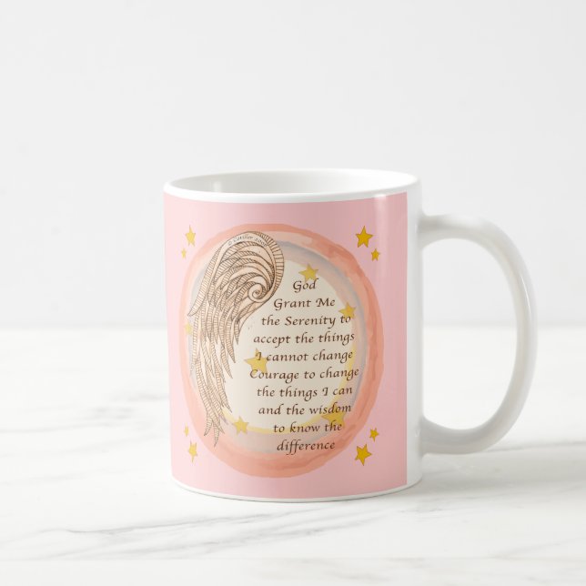 Christian Angel Serenity Prayer Kaffemugg (Höger)