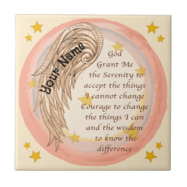 Christian Angel Serenity Prayer Kakelplatta