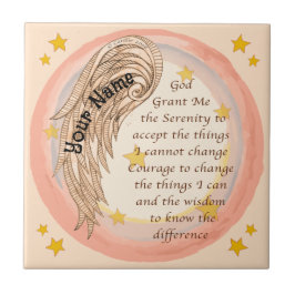 Christian Angel Serenity Prayer Kakelplatta