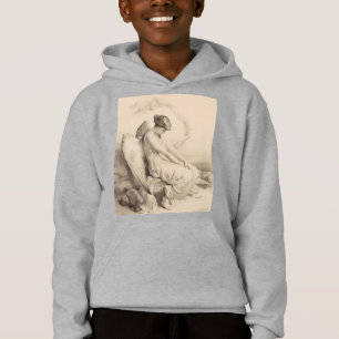 Christian angel sitta på en sten t shirt